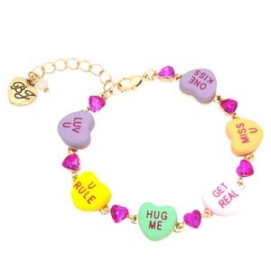 Betsey Johnson Think Pink Sweetheart Flex Bracelet